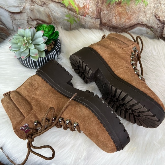 MARC FISHER Nairy Suede Hiking Boots with Chunky Soles, 7.5 - Picture 12 of 12